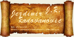 Jezdimir Radovanović vizit kartica